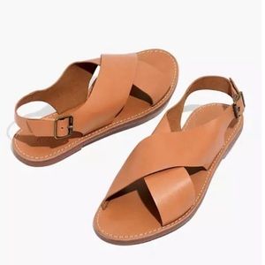 Madewell The Boardwalk Crossover Sandal Size 10